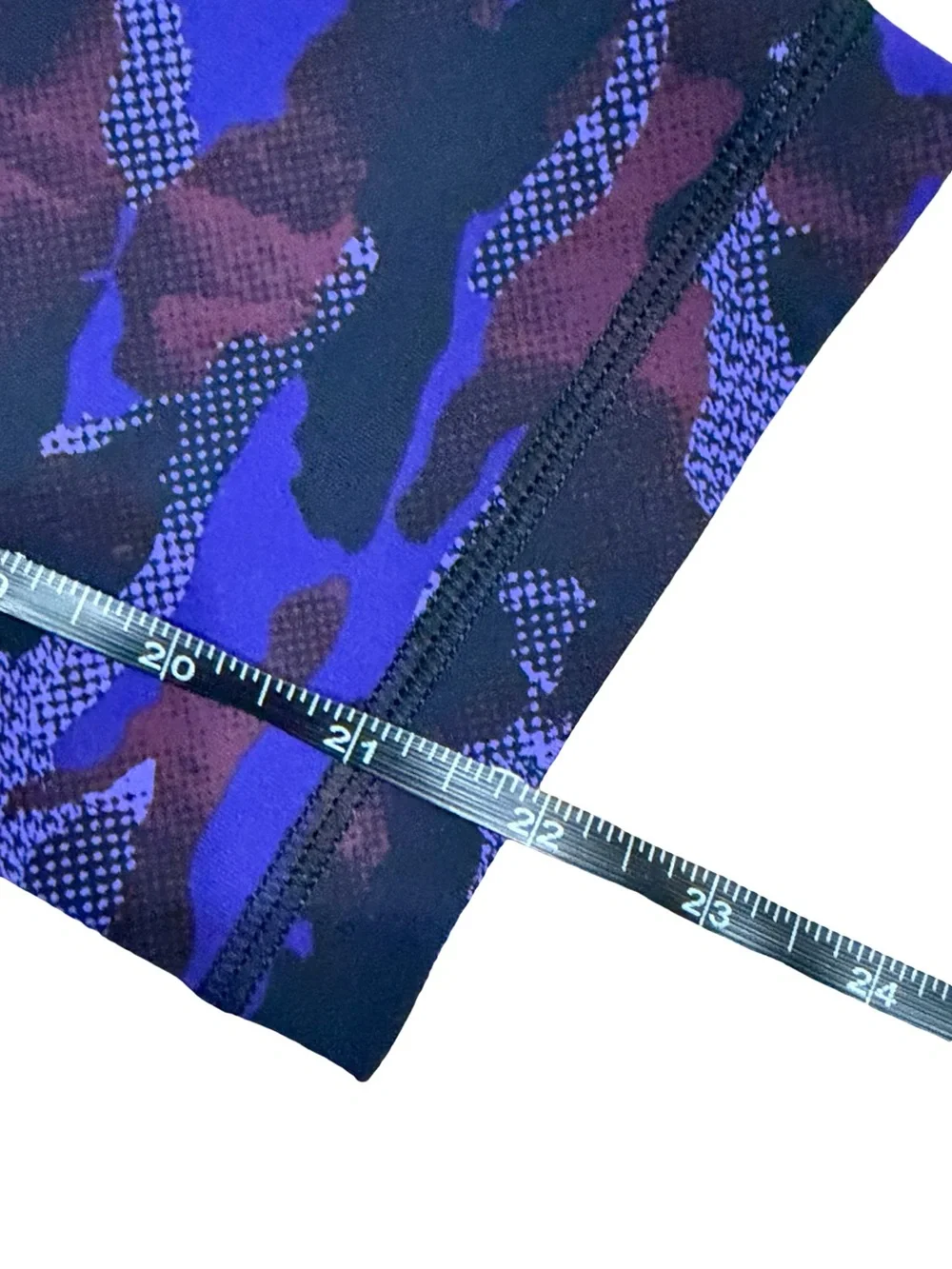 ✨Lululemon Wunder Under Crop III Hounds Camo Emperor Blue Black Leggings Size 10